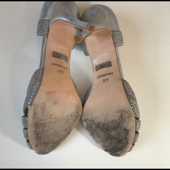 Badgley Mischka Tatiana Silver Metallic Heels - Picture 6 of 6